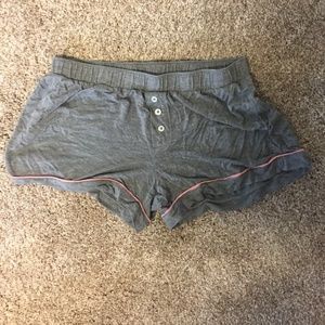 Aerie Grey Piped Sleep Shorts XS